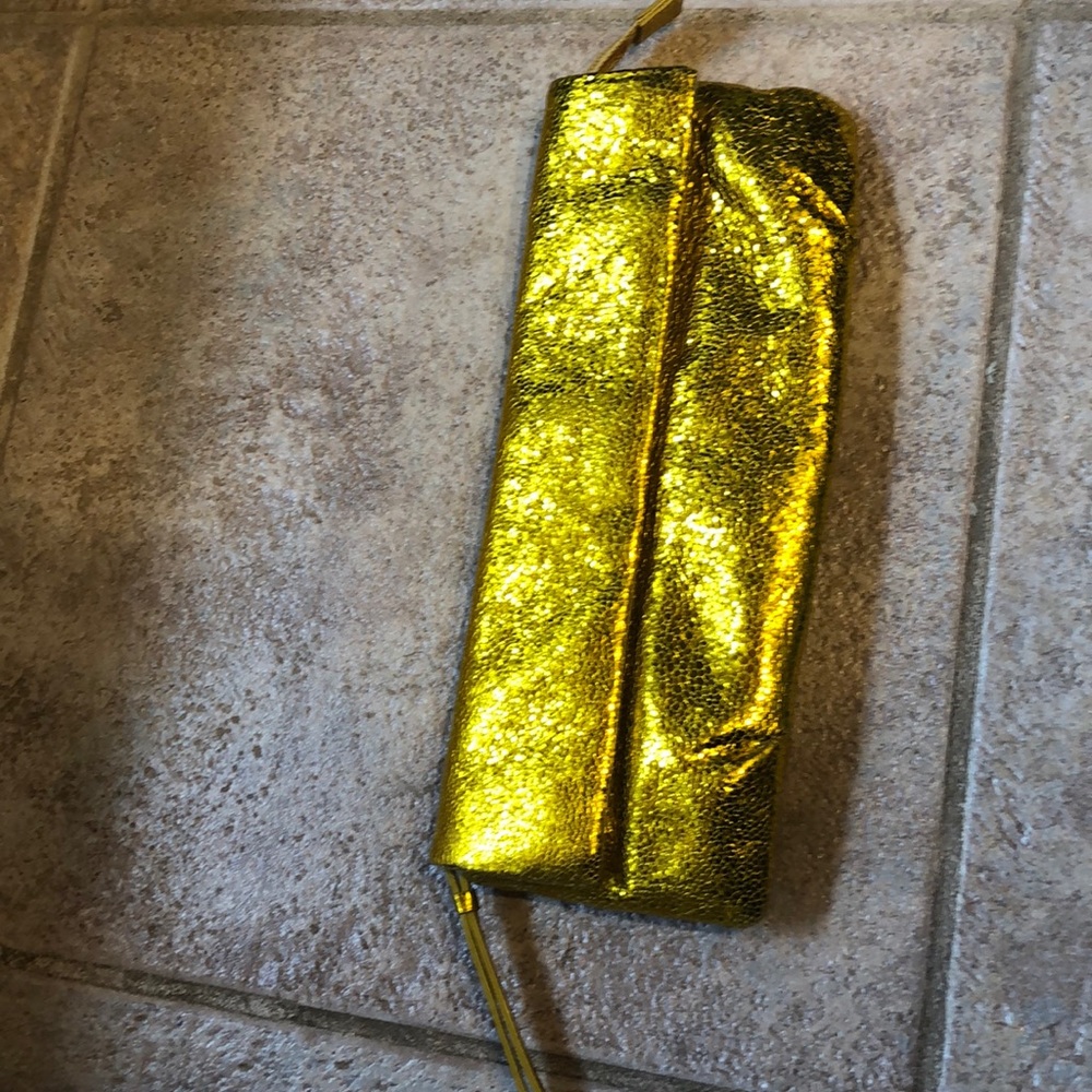 Jcrew gold hand purse